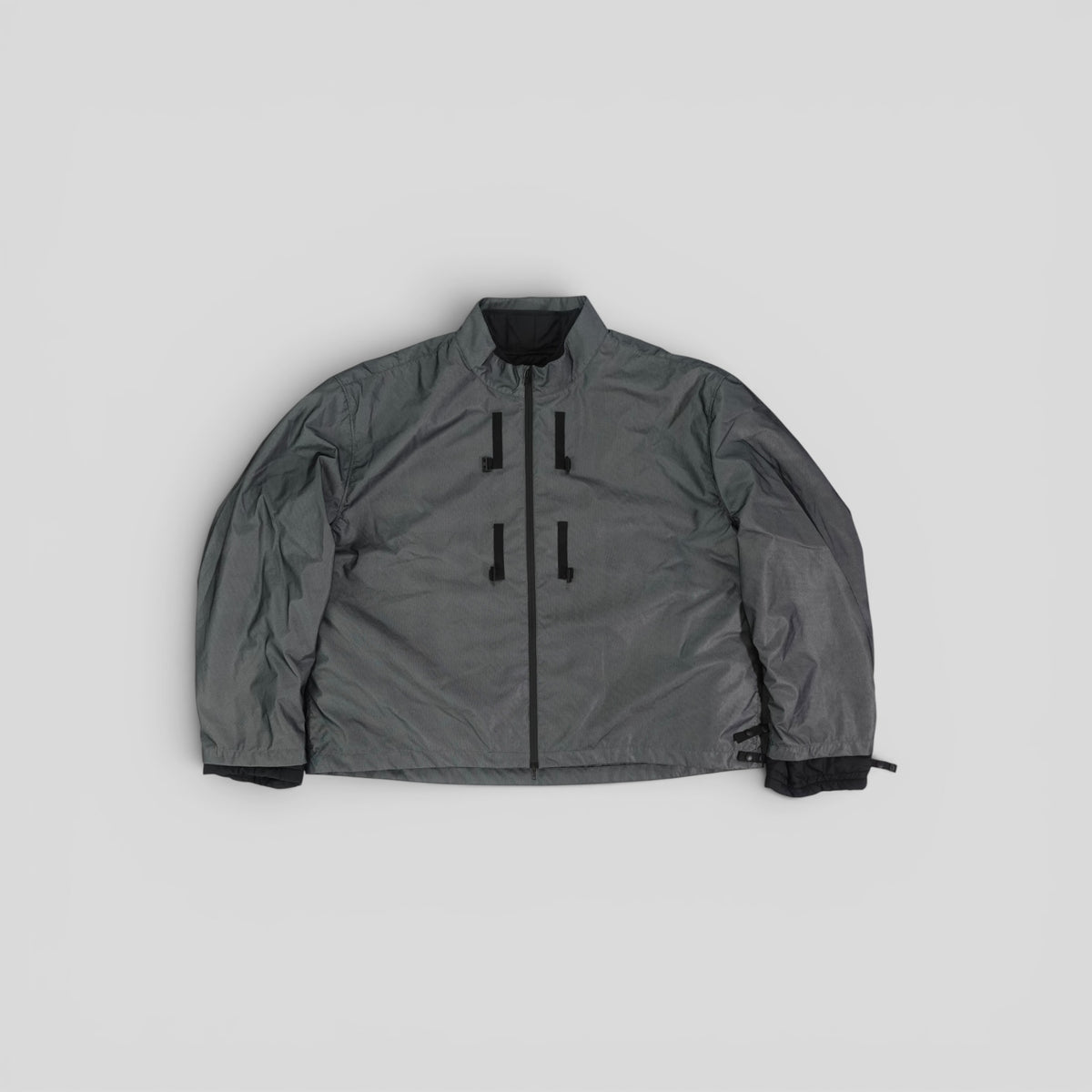 Vetements Layered Reflective Windbreaker in Blue