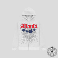 Sp5der Atlanta Full Zip Hoodie Heather Grey