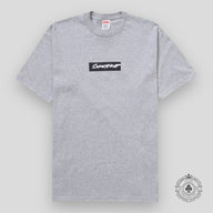 Supreme Futura Box Logo Tee in Heather Grey