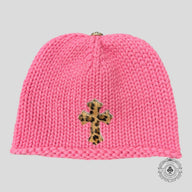 Chrome Hearts Children's Leopard Cross Patch Beanie