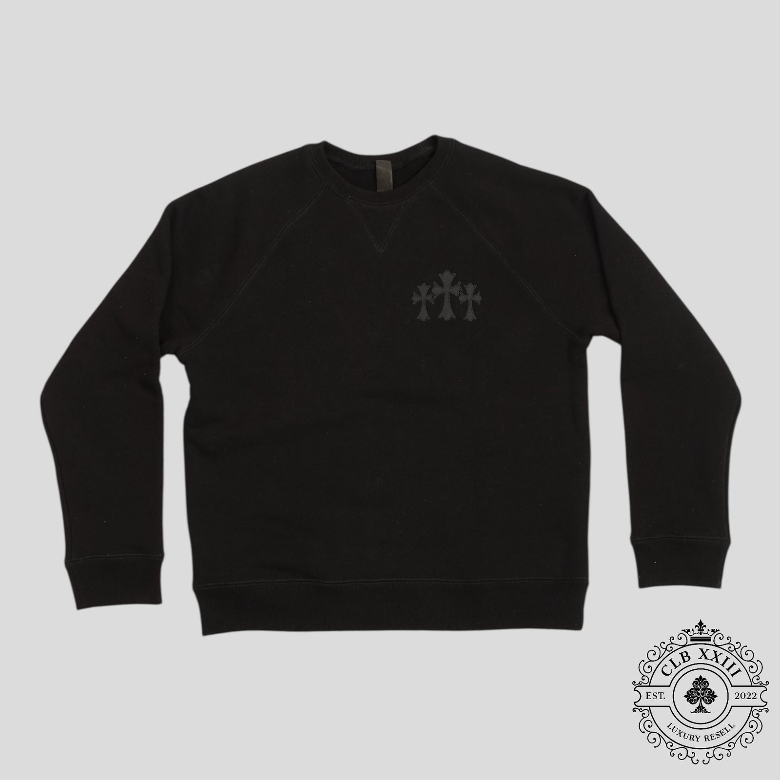 Chrome Hearts Cemetery Cross Seven-11 Crewneck in Black