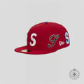 Supreme Multi S Logo New Era Hat in Red