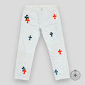 Chrome Hearts St. Barth Patch Jeans in White