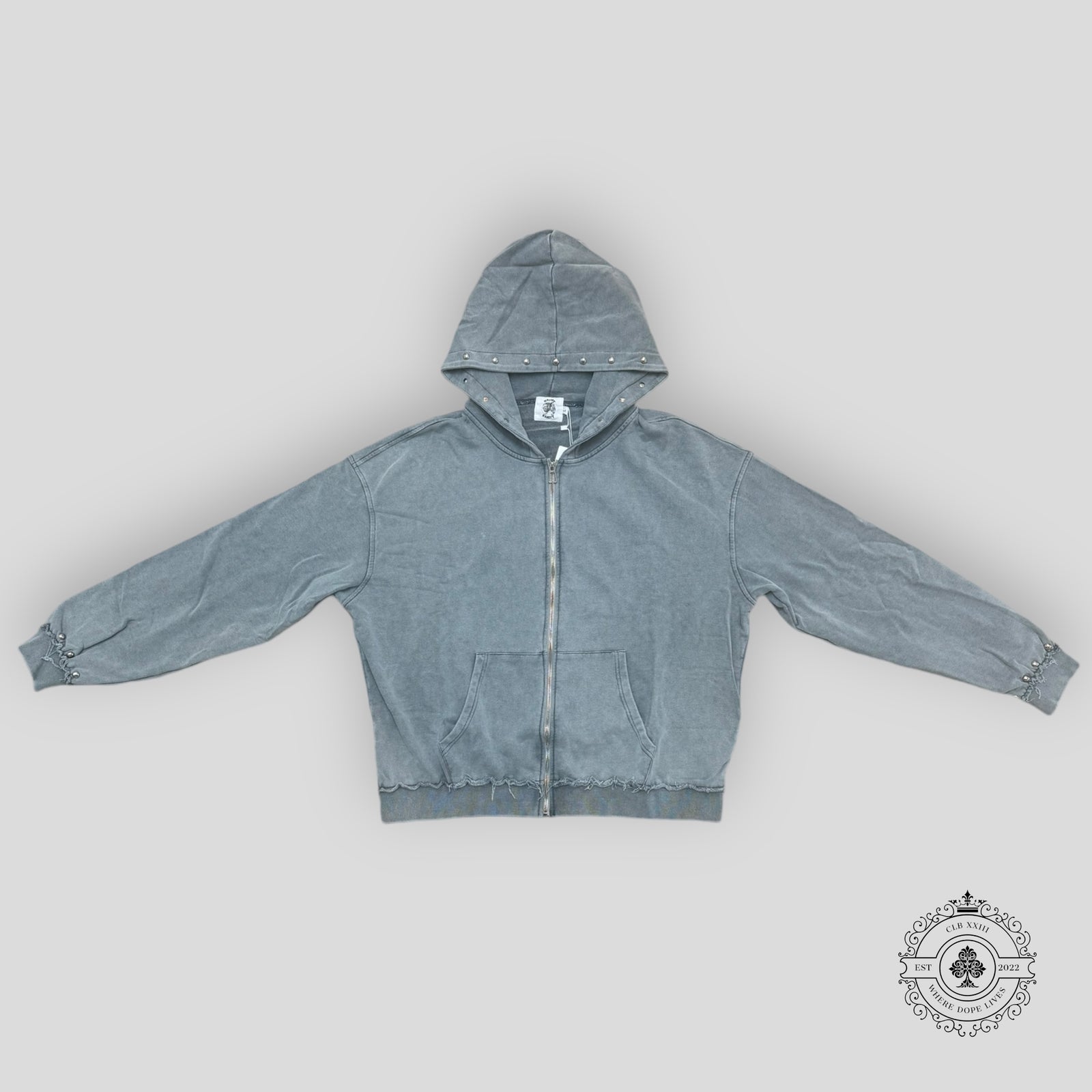 Saint Vanity French Terry Hoodie in Grey