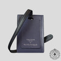 Serapian Milano Leather Luggage Tag in Blue