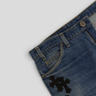 Chrome Hearts Levis Leather Cross Patch Jeans