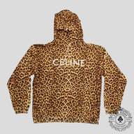 Celine Homme Logo Hoodie in Leopard