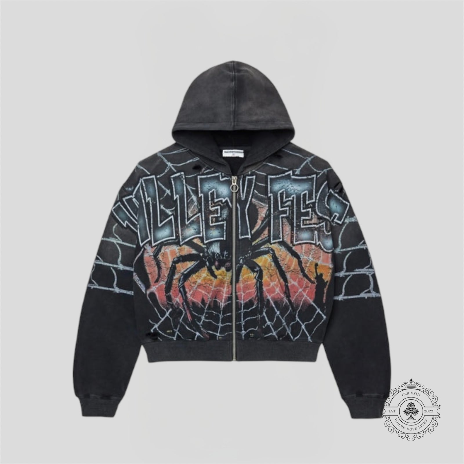 Vale Widow Pullover Hoodie in Black