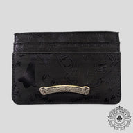 Chrome Hearts Nylon Motif Scroll Plate Cardholder in Black