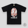 Bape Bleach Check Ape Head Tee in Black