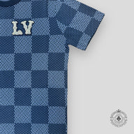 Louis Vuitton Damier Short-Sleeved Crewneck With LV Crystal Patch