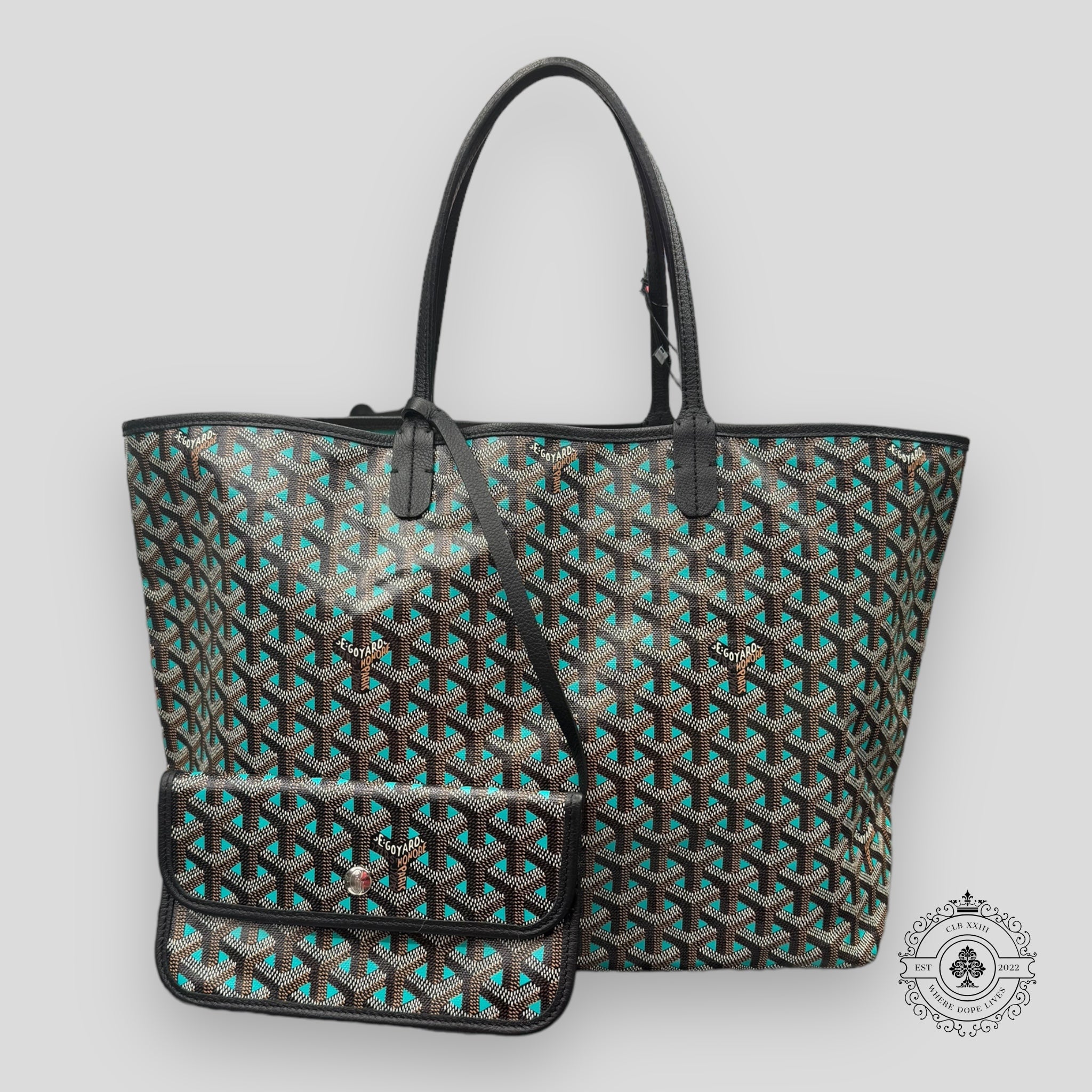 Goyard Goyardine Canvas St. Louis Claire PM Tote in Opaline/Black