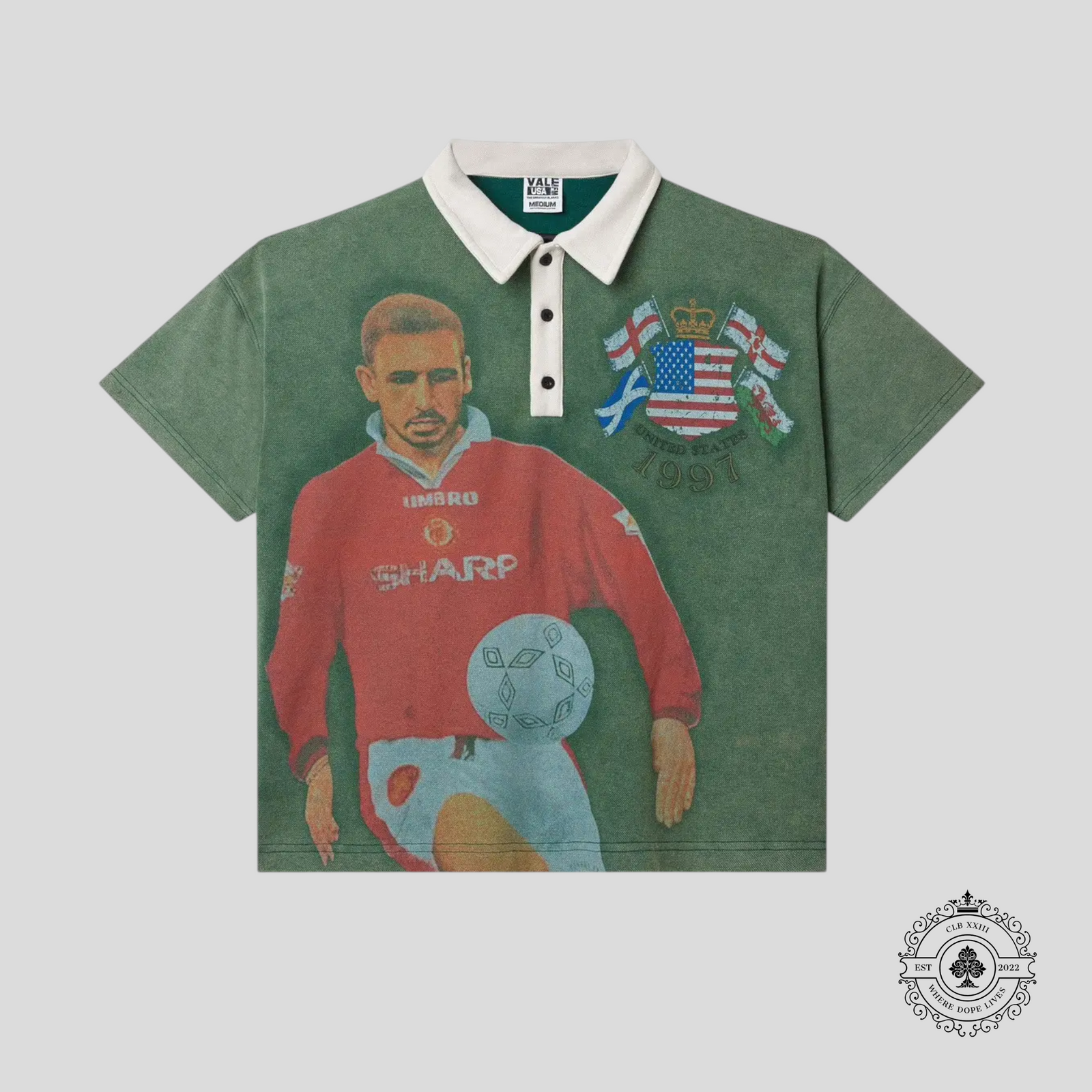 Vale League Polo in Green