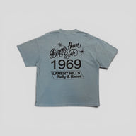 Satoshi Nakamoto Motorsport Tee in Blue