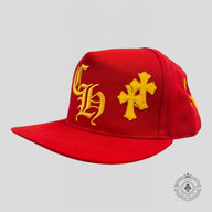 Chrome Hearts Cross Patch Hat in Red / Yellow