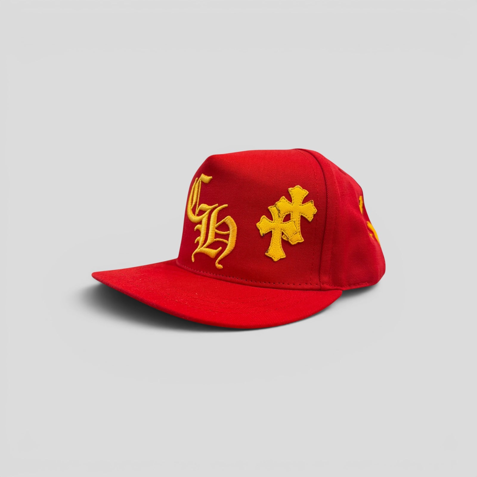 Chrome Hearts Cross Patch Hat in Red / Yellow