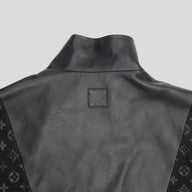 Louis Vuitton Mix Leather Track Top in Black