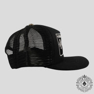 Chrome Hearts Miami Exclusive CH Patch Trucker Hat in Black