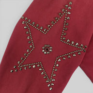 Satoshi Nakamoto Studded Crewneck in Maroon