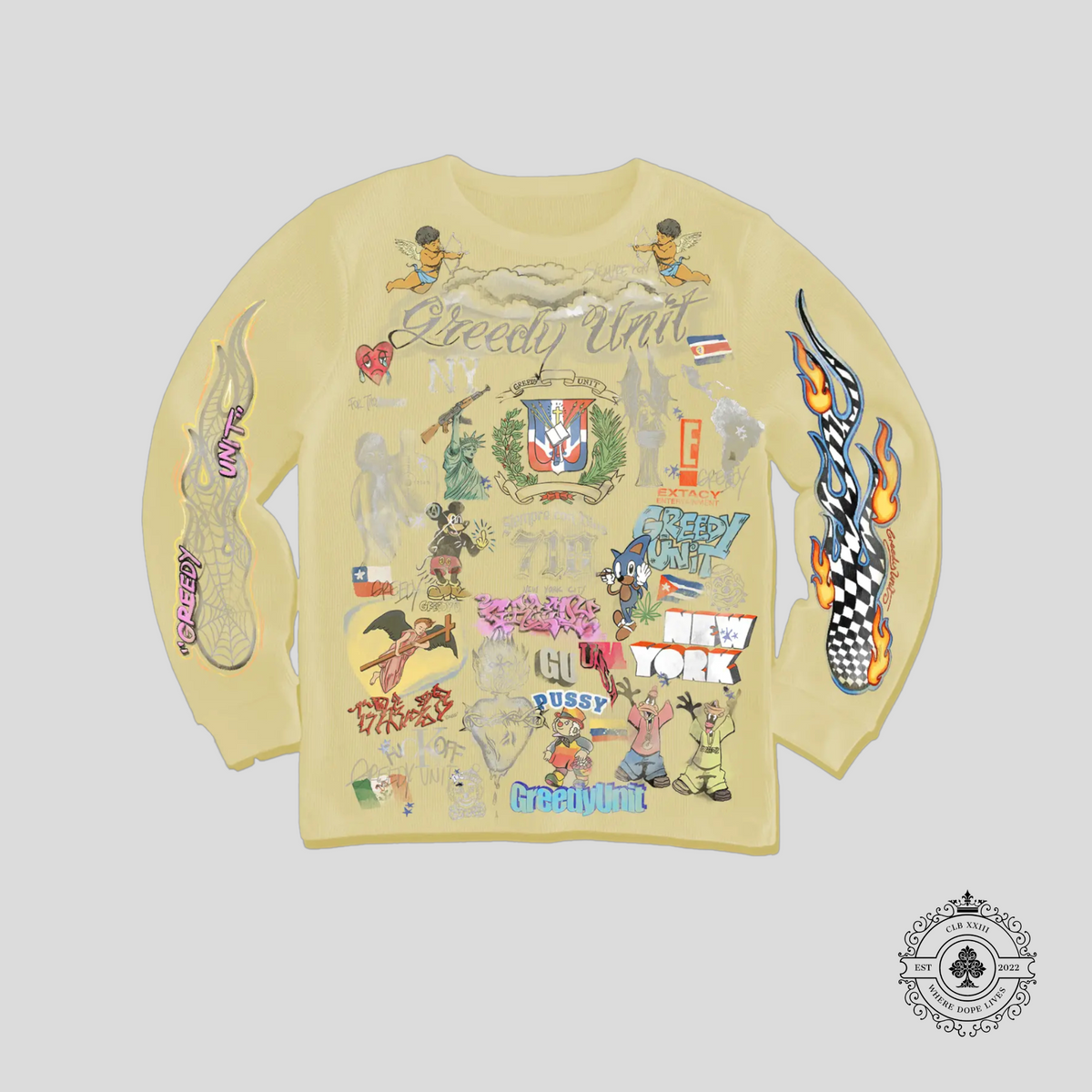 Greedy Unit All-Over Print Thermal in Yellow