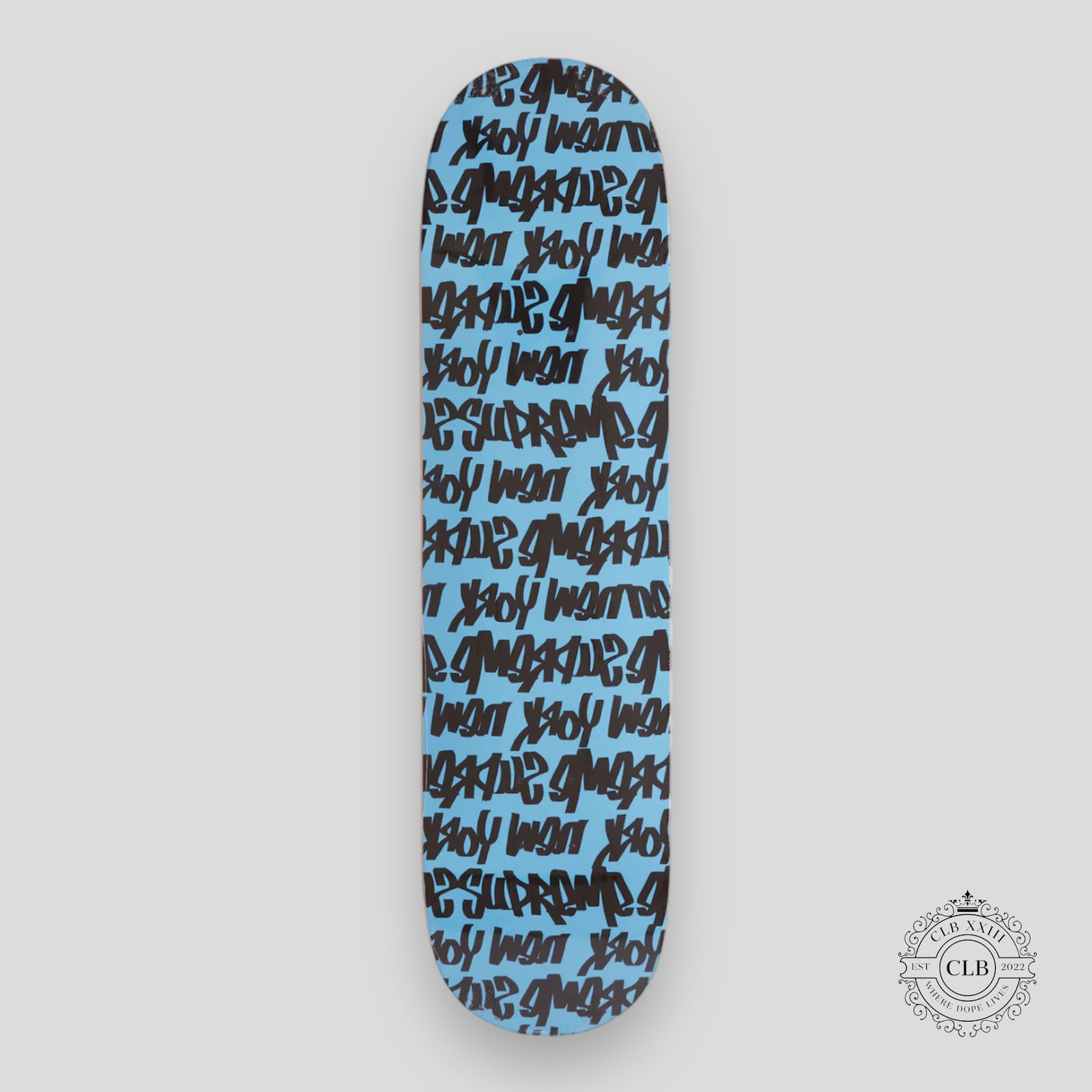 SUPREME FAT TIP SKATE DECK - LIGHT BLUE