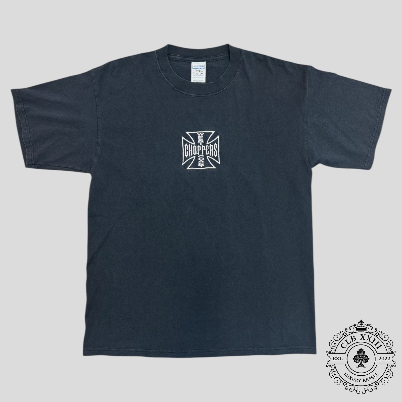 West Coast Choppers Embroidered Vintage Tee in Black