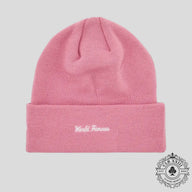 Supreme New Era Box Logo Beanie (FW24) in Dusty Pink