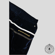Chrome Hearts Y Not Velour Track Pants in Navy