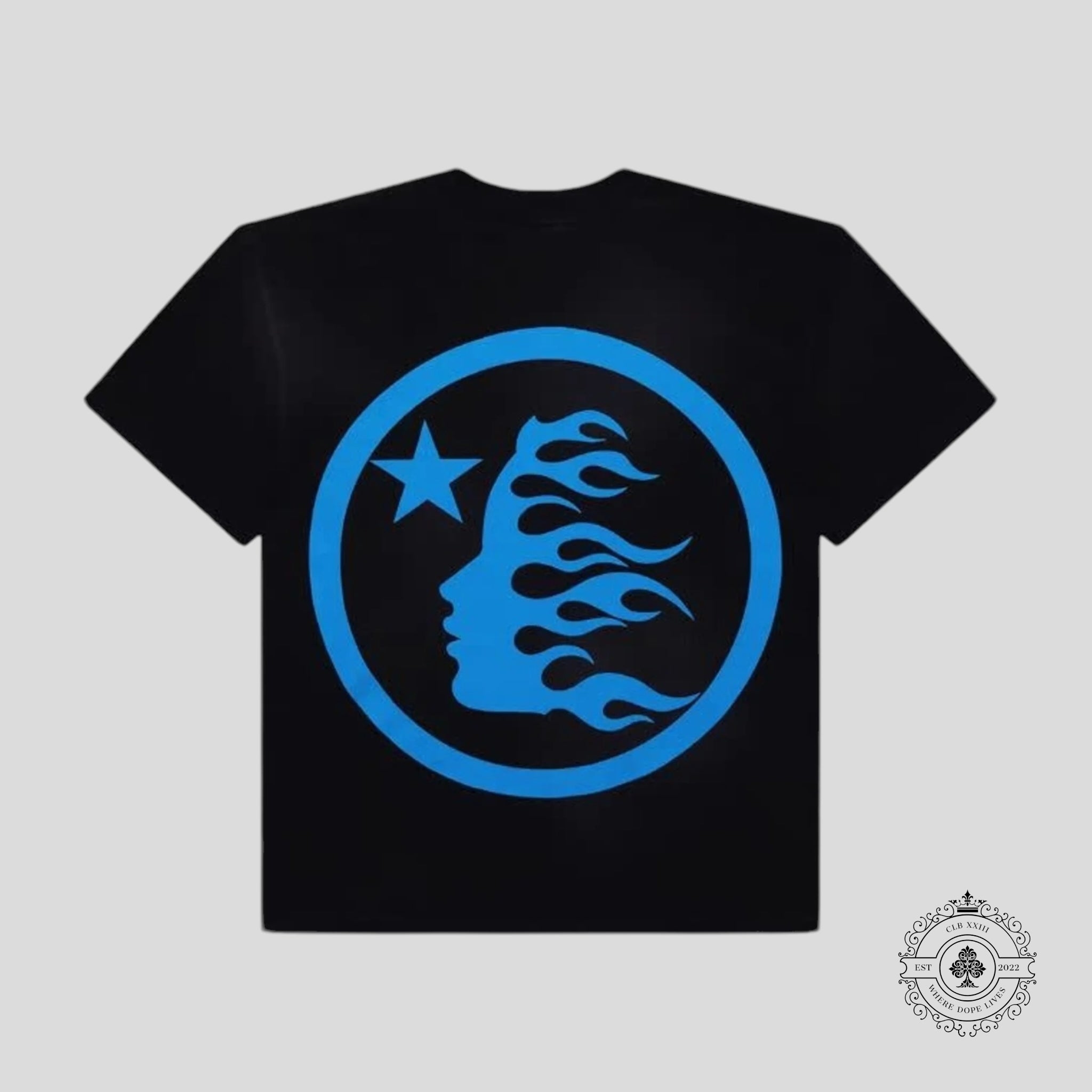 Hellstar Classic Logo Tee in Black/Blue