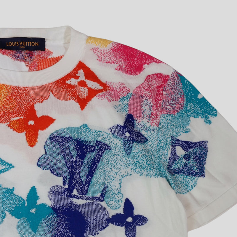 Louis Vuitton Jacquard Watercolor Monogram Tee in White