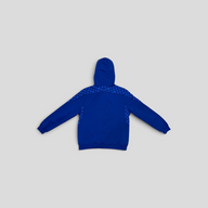 CLB XXIII Louis Vuitton ocean blue cotton hoodie with monogram circle cut detail on the back