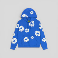 Denim Tears Cotton Wreath Zip Up in Blue
