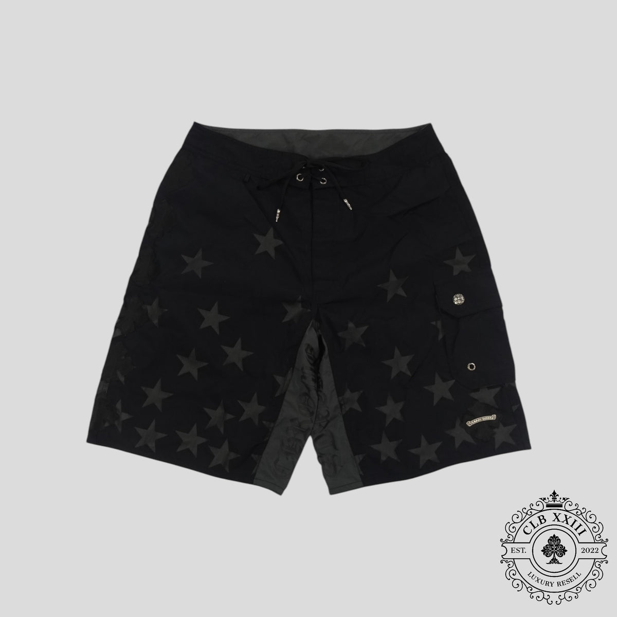 Chrome Hearts Plus Patch Swim Shorts in Black
