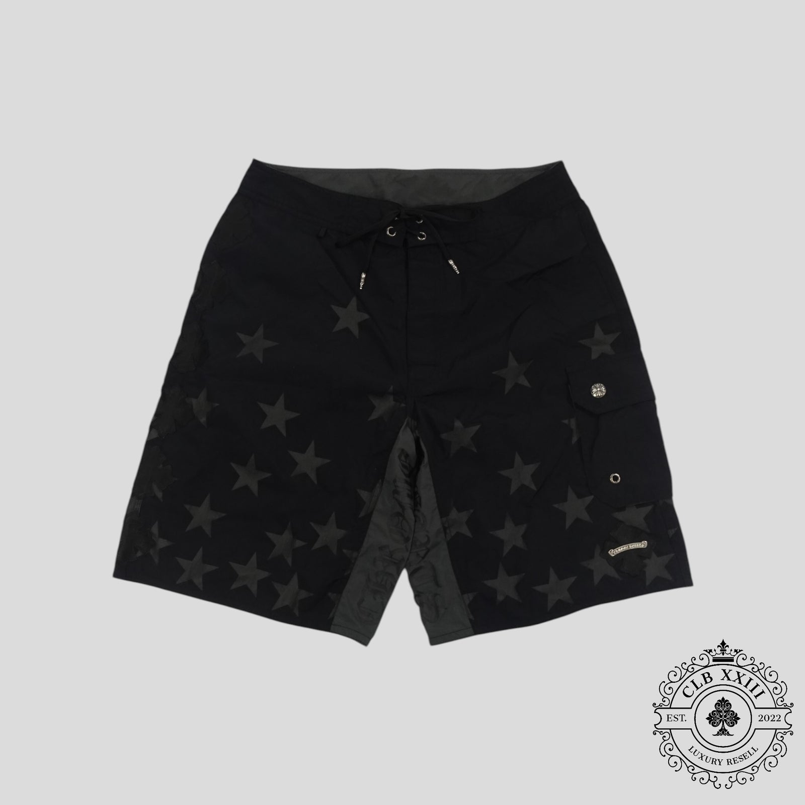 Chrome Hearts Plus Patch Swim Shorts in Black