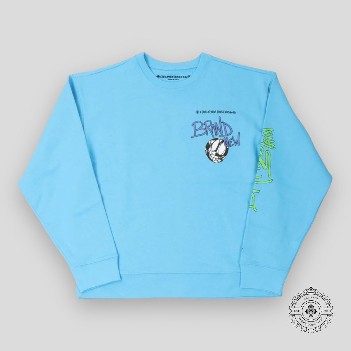 Chrome Hearts Brain New Crewneck in Blue