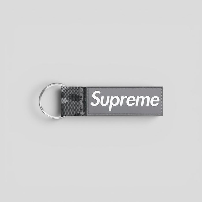 Supreme Webbing Keychain in Snow Camo