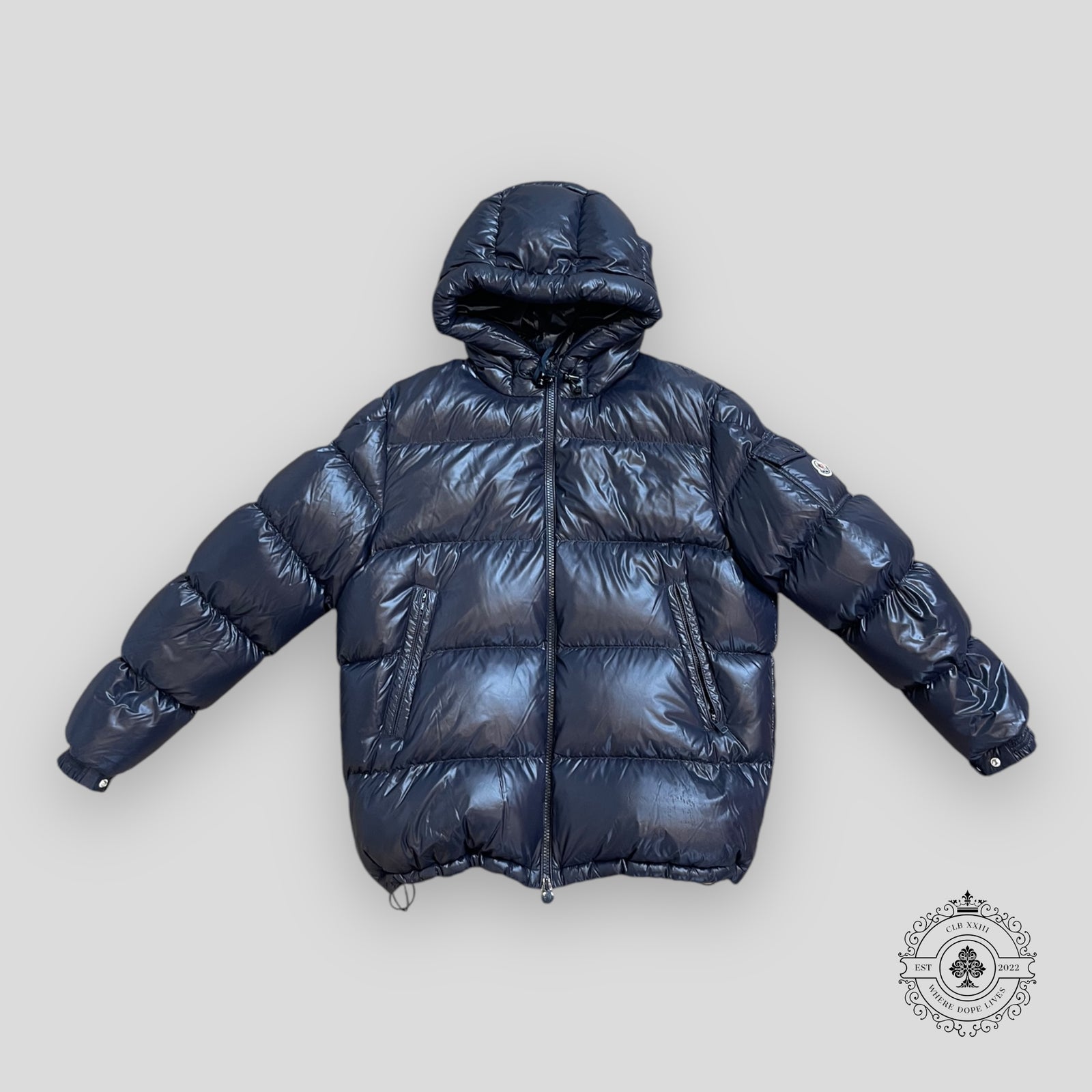 Moncler Ecrins Down Jacket in Navy Blue