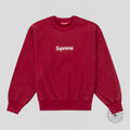 Supreme Washed Box Logo Crewneck in Red
