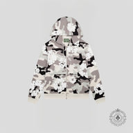 Denim Tears Camo Wreath Zip Up Hoodie in Snow Camo