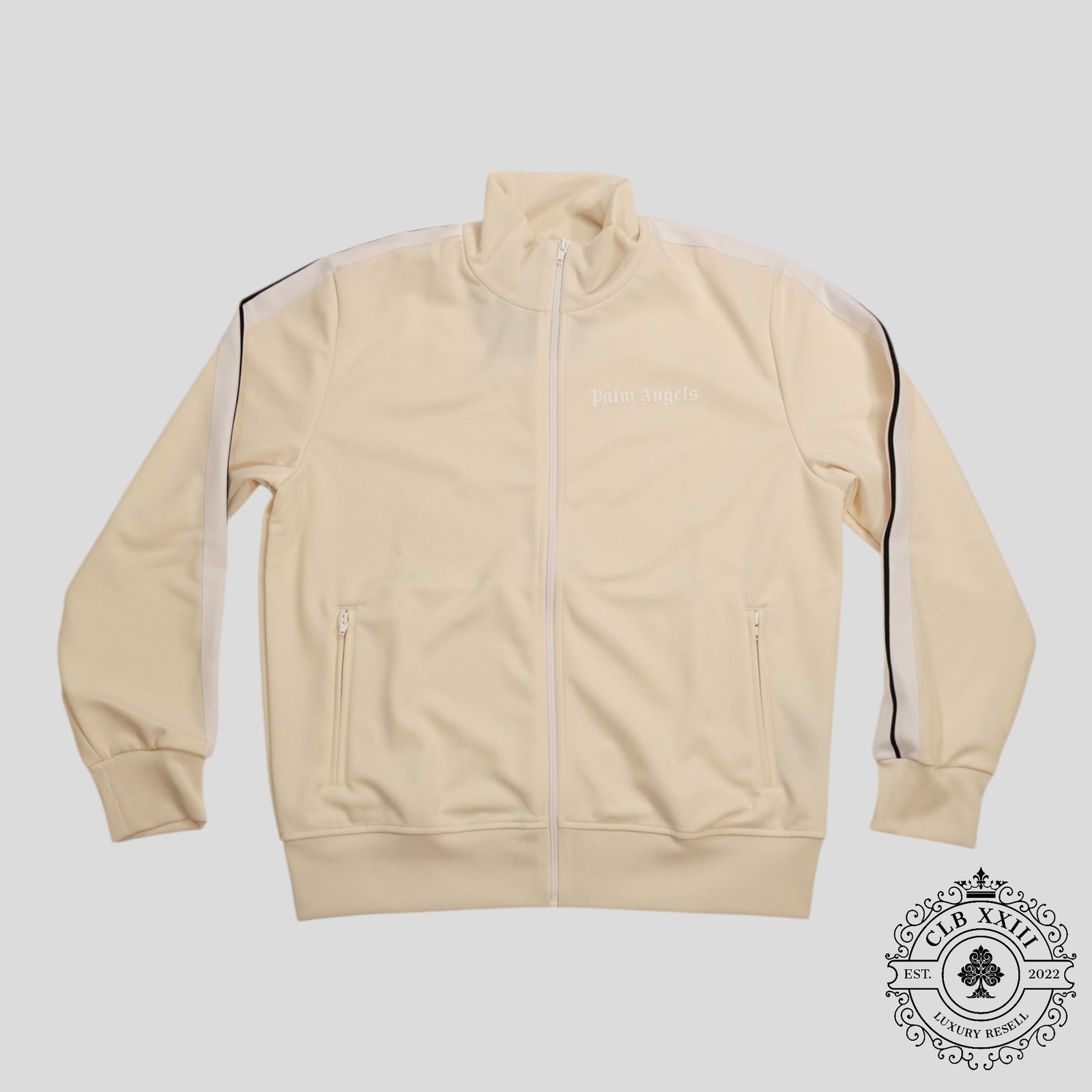 Palm Angels Classic Track Jacket in Off White
