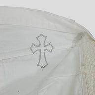 Chrome Hearts Levis Cross Patch Jeans in White / Leopard