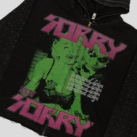 Blind Love Sorry Not Sorry Jacket in Carbon Black