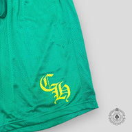 Chrome Hearts Mesh Shorts in Green / Yellow