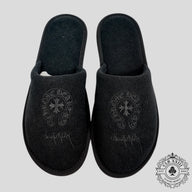 Chrome Hearts NYC Hotel Slippers in Black