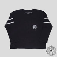 Chrome Hearts 33 Horseshoe Logo Women's Long Sleeve Tee in Black