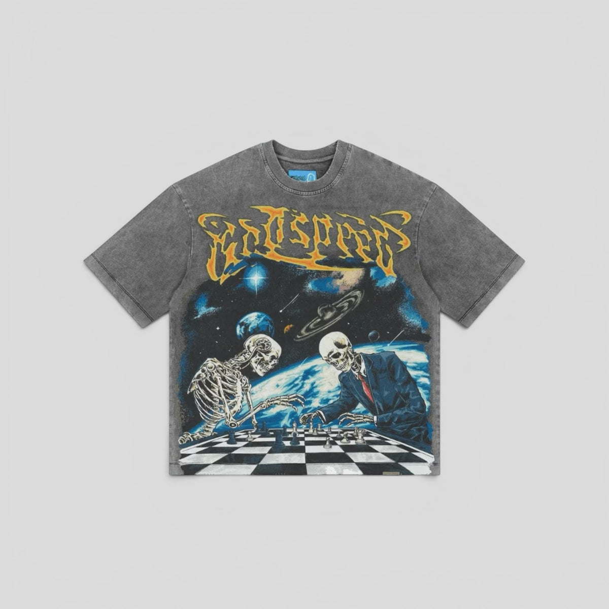 Godspeed Checkmate II Tee in Grey Wash
