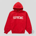 Supreme Stacked Varsity Hooded Sweatshirt in Red