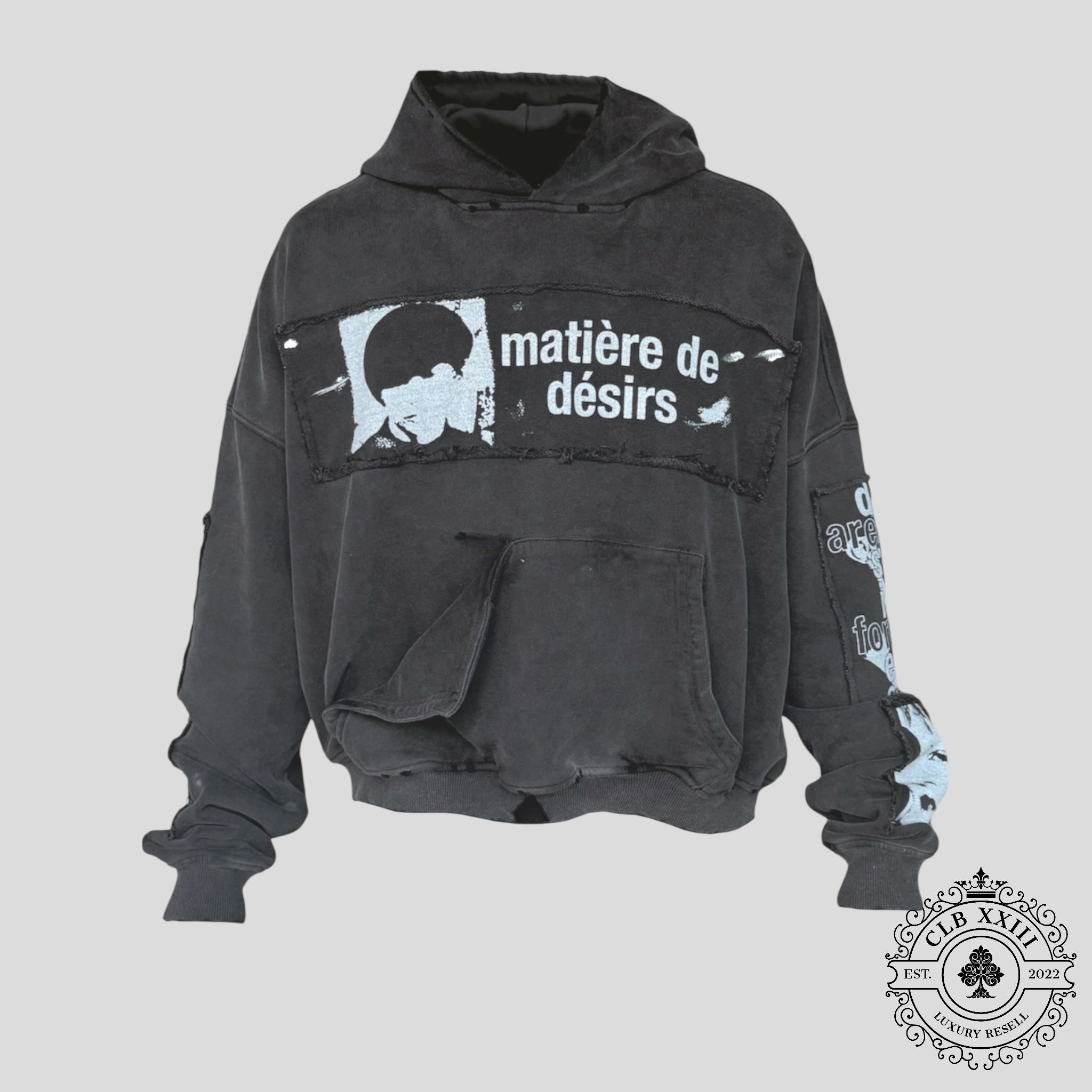 Matière De Désirs Encore Hoodie in Washed Black