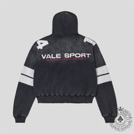 Vale Jerzee Zip Up Hoodie in Black