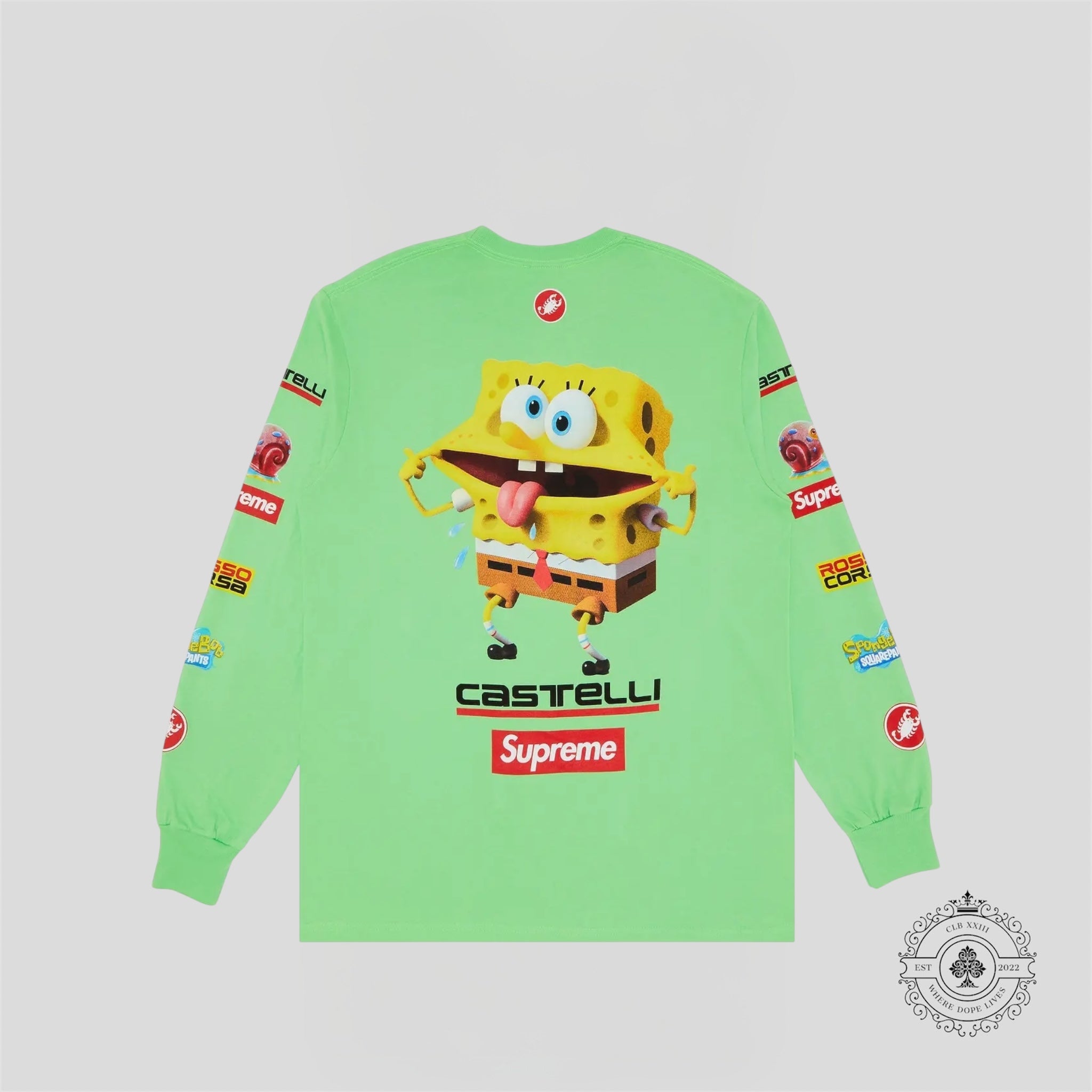 トップス Supreme x SpongeBob CastelliRacingL/STee Supreme SpongeBob/Castelli Racing L/S Tee Black Men's - SS25 - US